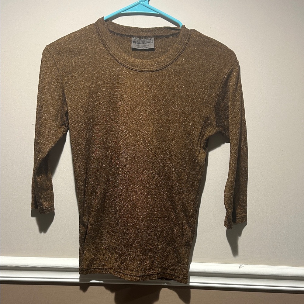 Michael Stars Metallic Gold Top
